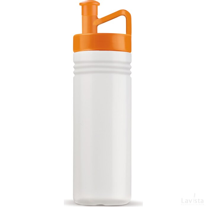 Sportbidon ergonomisch 500ml transparant oranje