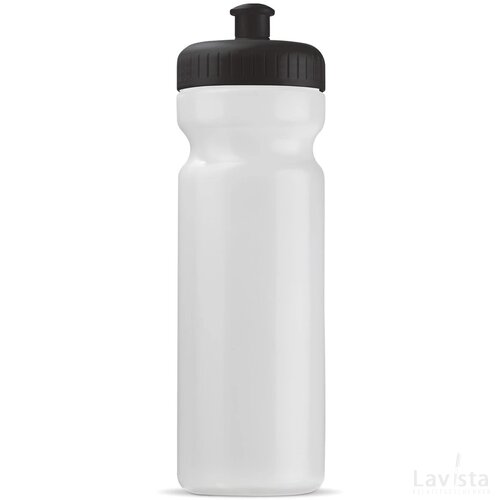 Sportbidon Bio 750ml Transparant Zwart