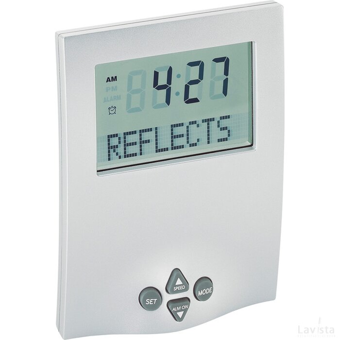 Horloge met bewegende reclamebord Sydney zilver