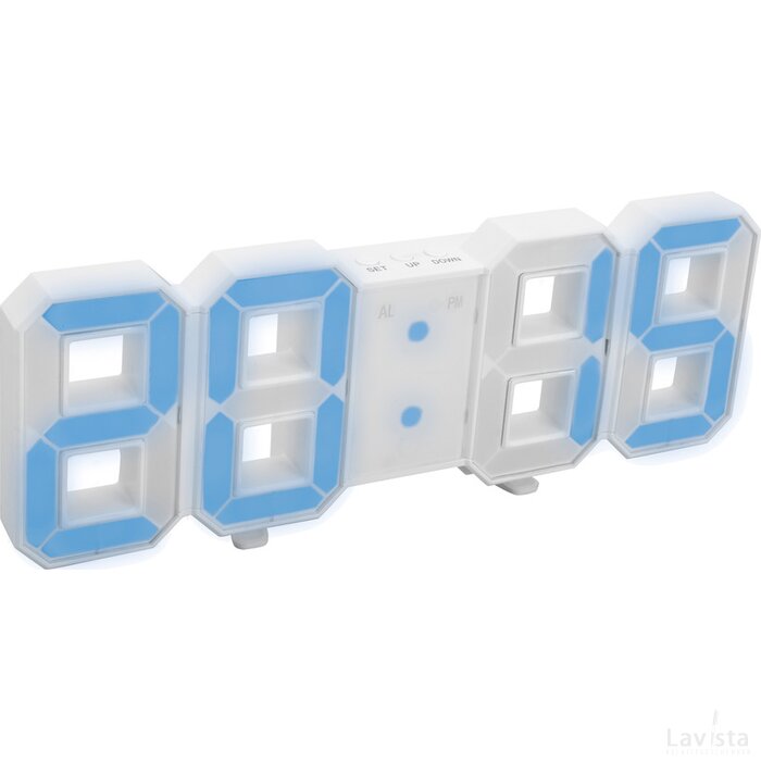 LED digitale klok Ghost wit