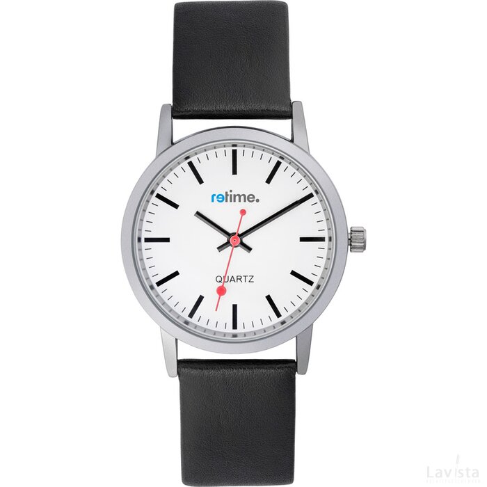 Polshorloge Retime-Basic zwart, zilver