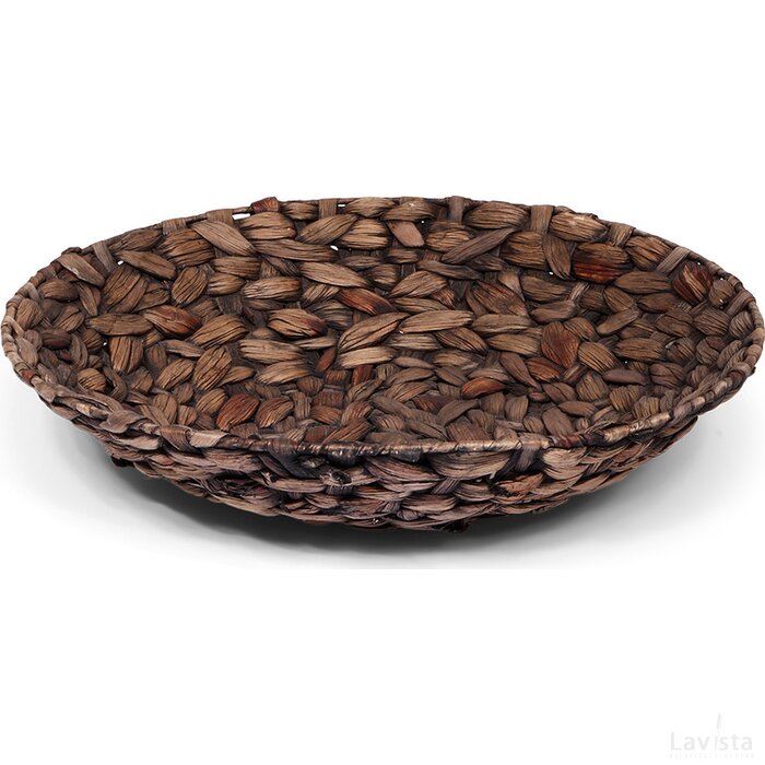 SENZA Hyacinth Shallow Basket Dark brown