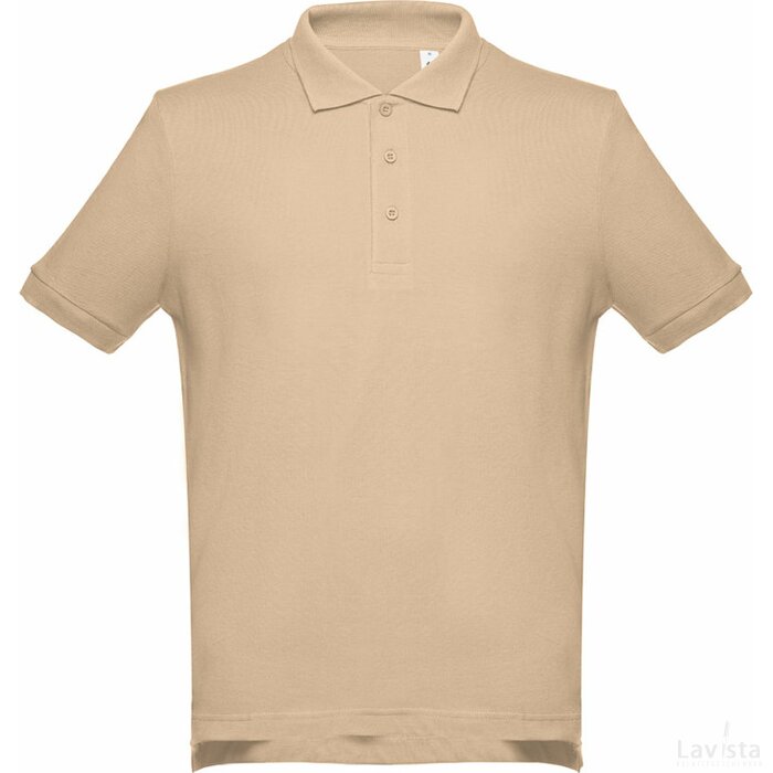Thc Adam Polo T-Shirt Voor Mannen Licht Bruin