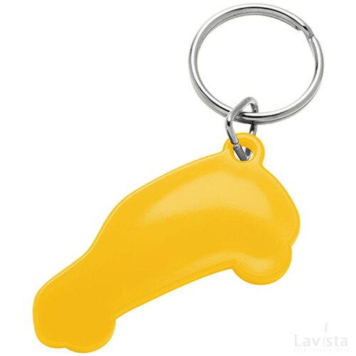 Sleutelhanger auto geel