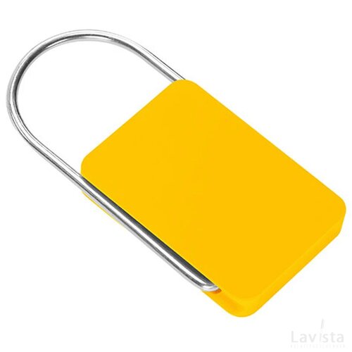 Sleutelhanger met beugel geel