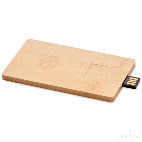 Bamboe usb stick 16gb Creditcard plus hout