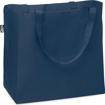 Grote 600d rpet boodschappentas Fama blauw