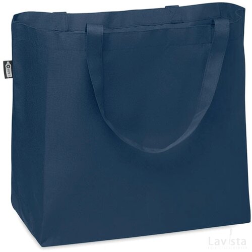 Grote 600d rpet boodschappentas Fama blauw