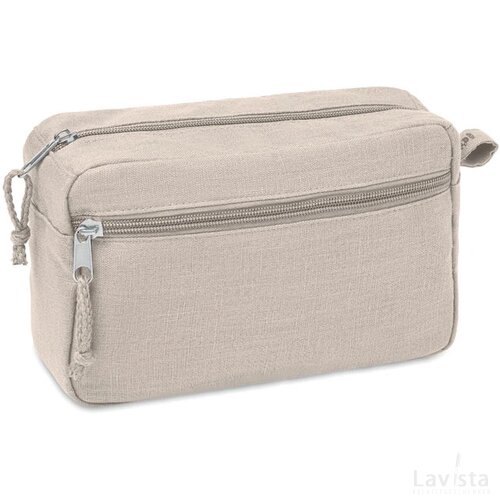 Hennep toilettas Naima cosmetic beige