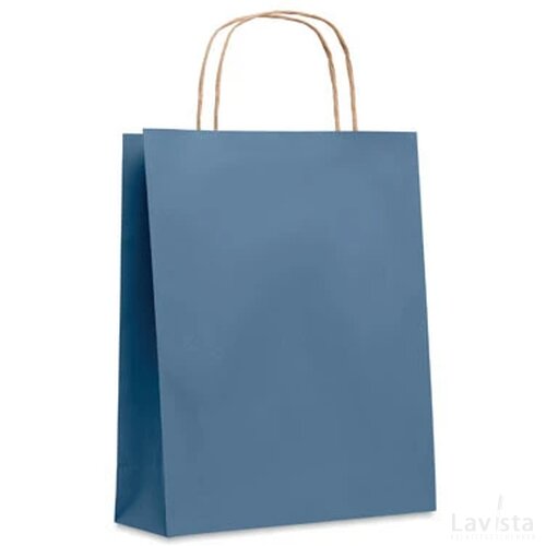 Kleine papieren geschenktas Paper tone s blauw