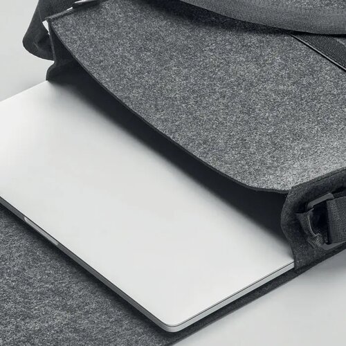 Vilten laptoptas van rpet Baglo donker grijs