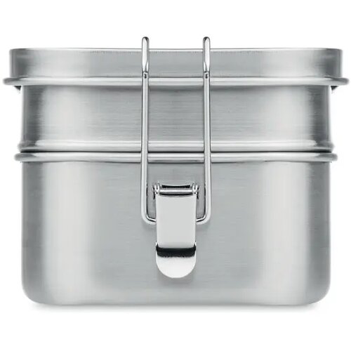 Lunchbox met 2 compartimenten (1200ml) Zilver