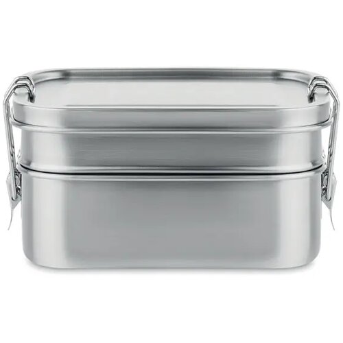 Lunchbox met 2 compartimenten (1200ml) Zilver