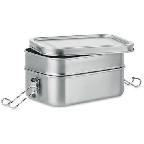 Lunchbox met 2 compartimenten (1200ml) Zilver