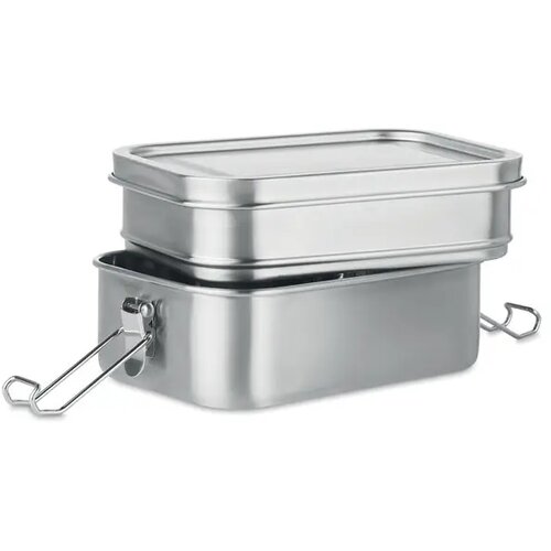 Lunchbox met 2 compartimenten (1200ml) Zilver