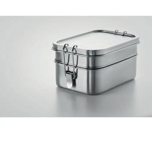 Lunchbox met 2 compartimenten (1200ml) Zilver