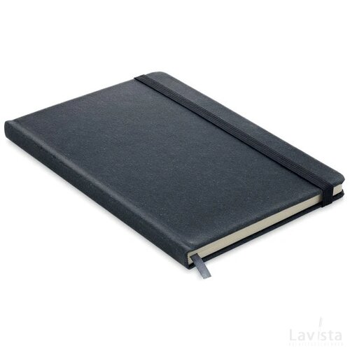 A5 notebook van recycled pu Baobab zwart