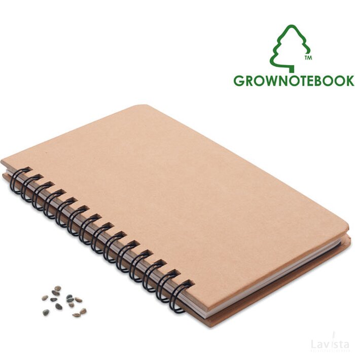 Notitieboek pijnboomzaad Grownotebook™ beige