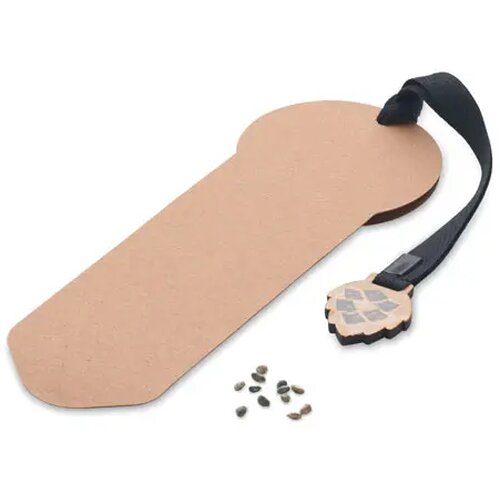 Bladwijzer pijnboomzaad Growbookmark™ Beige