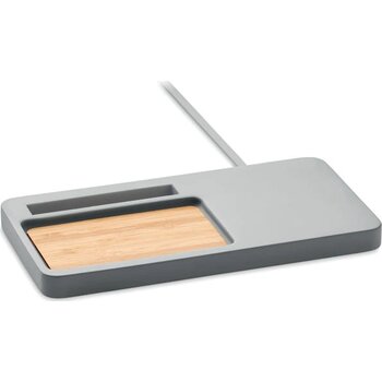 Bureau organizer met oplader Viana desk grijs