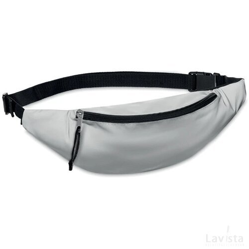 Reflecterende heuptas Visiwaist mat zilver