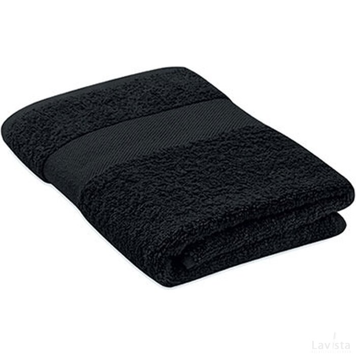 Handdoek organisch 100x50 Terry zwart