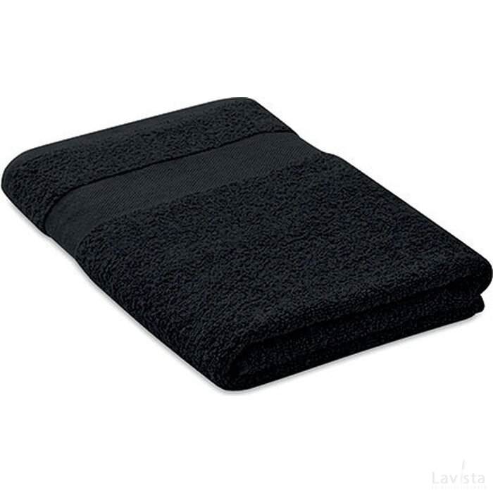 Handdoek organisch 140x70 Perry zwart