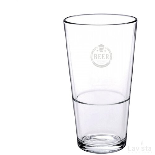 Bierglas Vaasje Stapelbaar 340 Ml Transparant