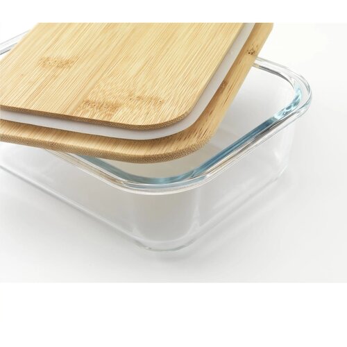 Glazen Lunchbox Met Bamboe Deksel