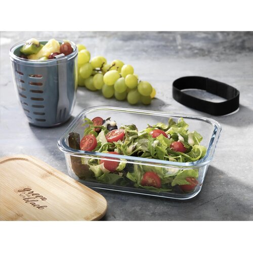 Glazen Lunchbox Met Bamboe Deksel