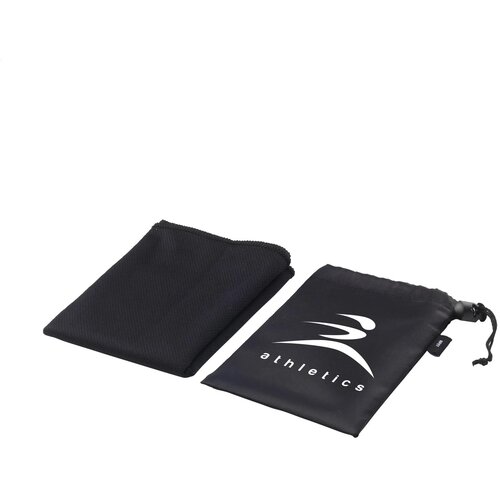 RPET cool towel in pouch Zwart