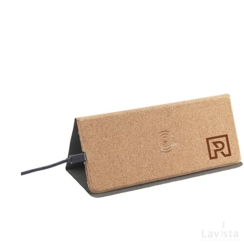 Cork Wireless Charging Mousepad Muismat Hout