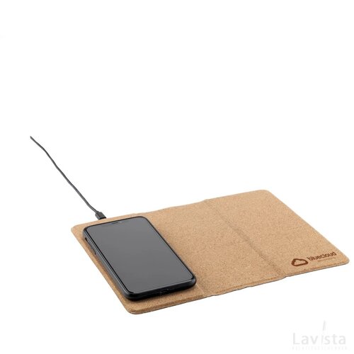 Cork Wireless Charging Mousepad Muismat Hout