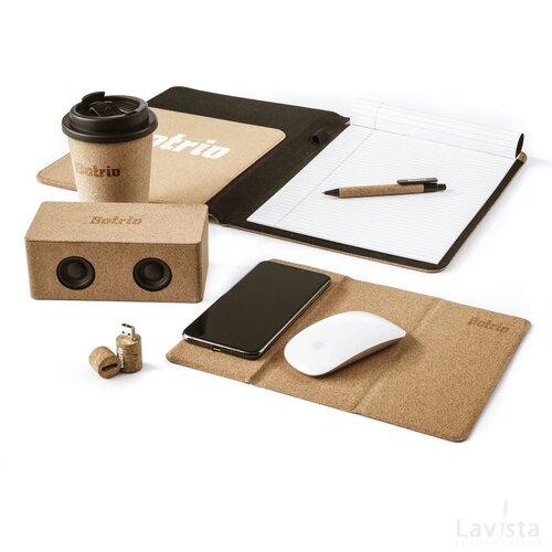 Cork Wireless Charging Mousepad Muismat Hout