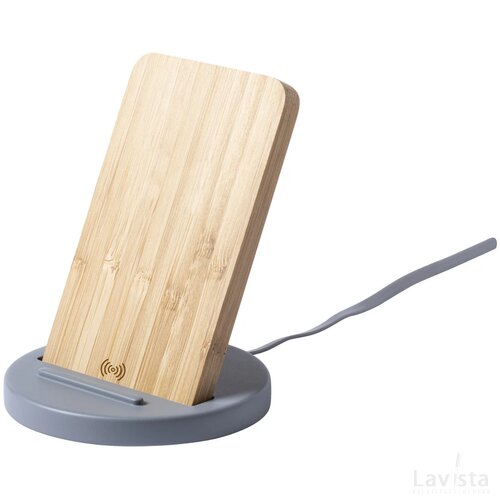 Wiket Draadloze Oplader Mobiel Houder Bruin