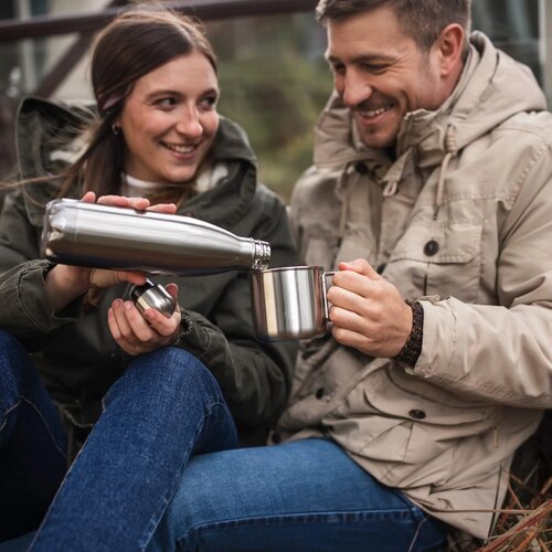 Dubbelwandige thermofles Swing Zilver 750 ml