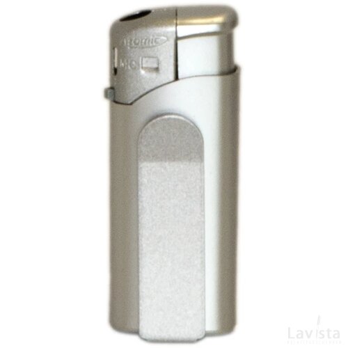 Aansteker Atomic mini clip zilver