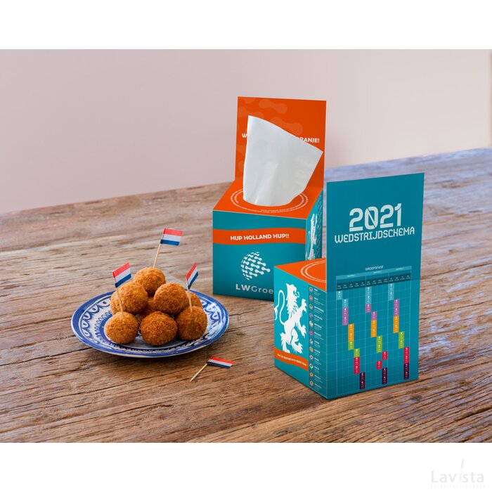 Tissue box met EK-wedstrijdschema!