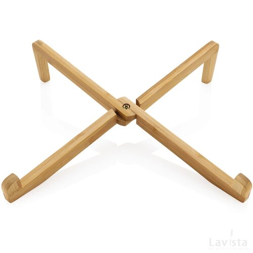 Bamboe draagbare laptopstandaard bruin