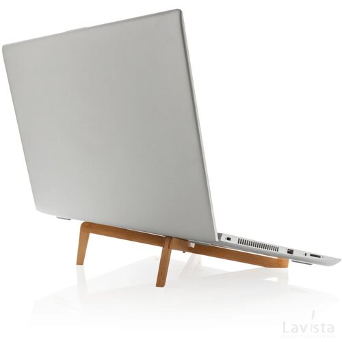 Bamboe draagbare laptopstandaard bruin