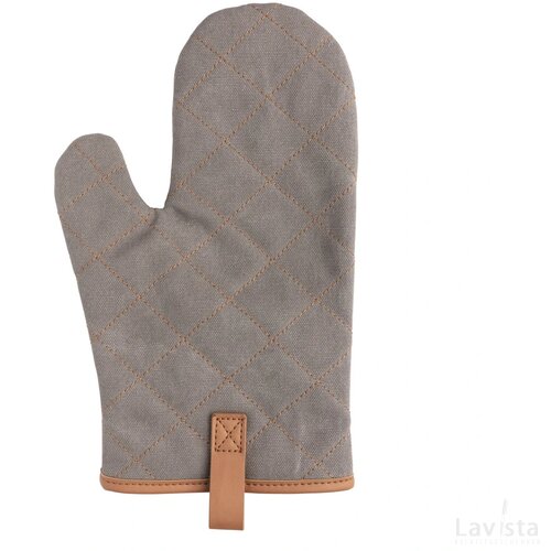 Deluxe canvas ovenhandschoen grijs