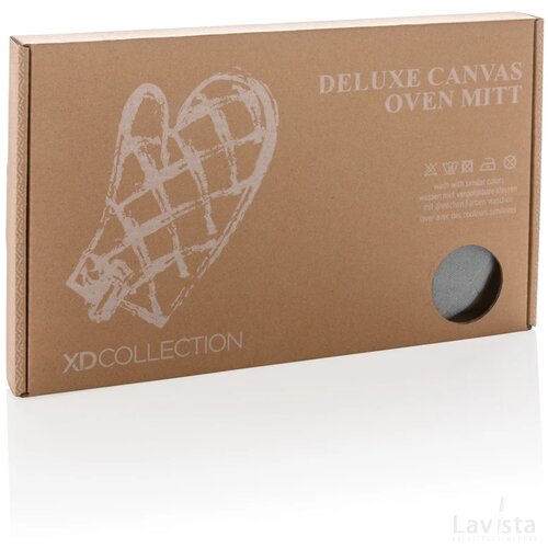 Deluxe canvas ovenhandschoen grijs