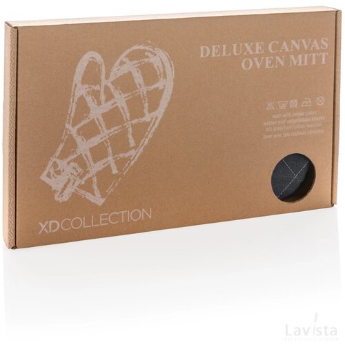 Deluxe canvas ovenhandschoen zwart