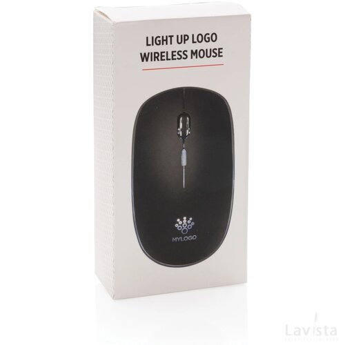 Light up Logo draadloze muis zwart
