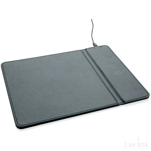 Muismat met 5W draadloze oplader zwart