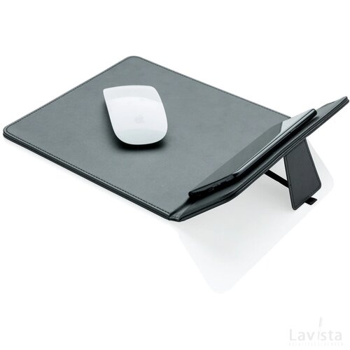 Muismat met 5W draadloze oplader zwart