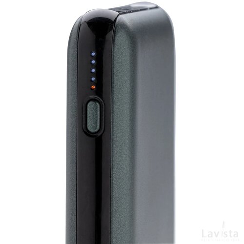10.000 mAh powerbank met 10W draadloos snelladen met PD grijs