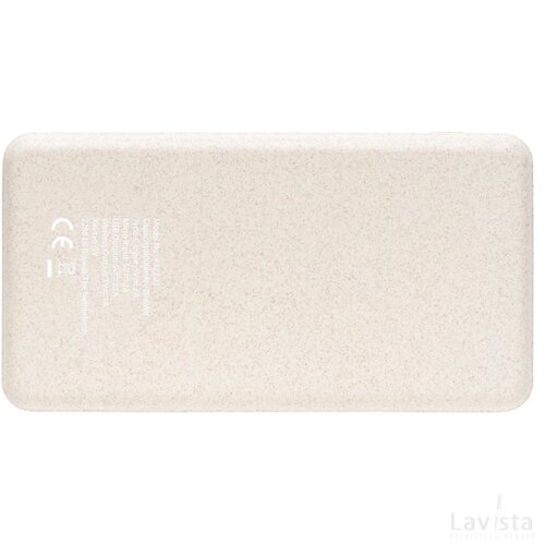 Kurk en tarwestro 8000 mAh 5W draadloze powerbank khaki