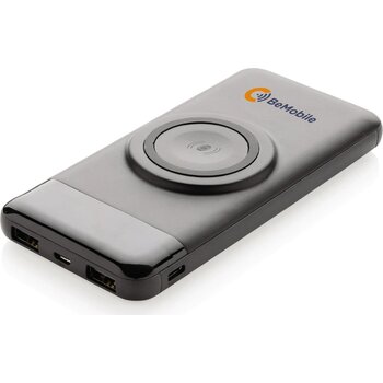 10.000 mAh draadloze powerbank met smart watch lader zwart