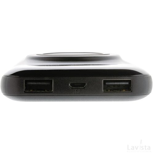 10.000 mAh draadloze powerbank met smart watch lader zwart